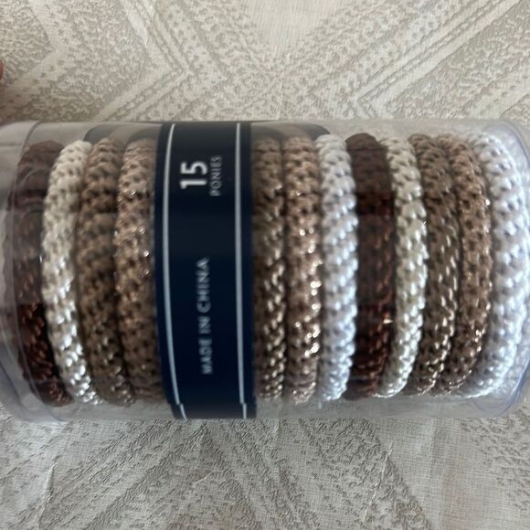 L. Erickson Grab & Go Pony Hair Ties Tube - Light Gold Metallic - Picture 2 of 2